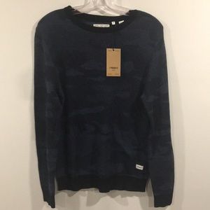 PRODUKT Men’s Crewneck Blue Camo Sweater Size S